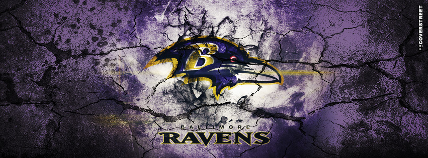 Baltimore Ravens Grunged Logo Cover  Facebook Cover