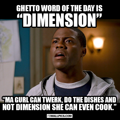 Ghetto Word of The Day Dimension Meme Facebook picture