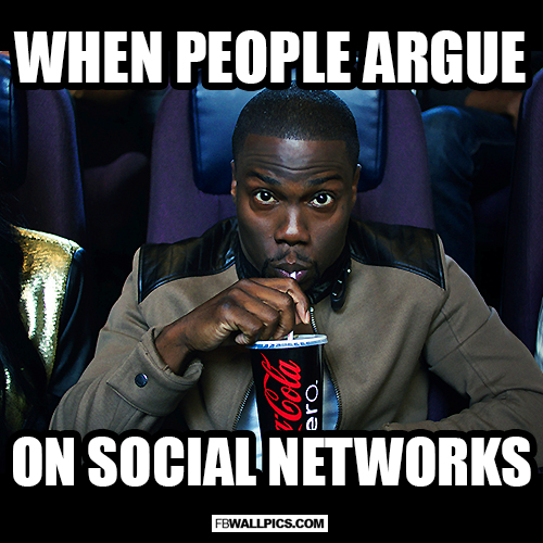 When People Argue On Social Networks Kevin Hart Meme  Facebook picture