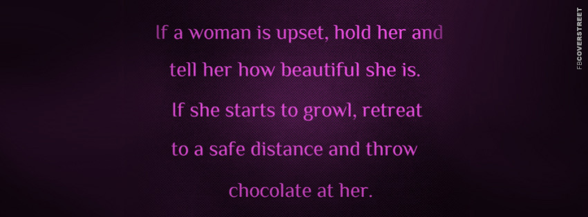 If A Woman Is UpsetQuote Cover  Facebook Cover