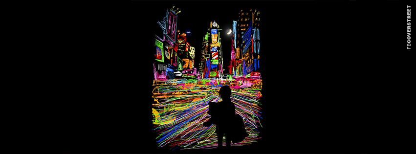 Chalk Colored Times Square Wallpaper