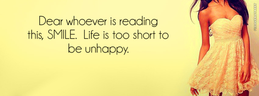 Life Is Too Short To Be Unhappy  Wallpaper