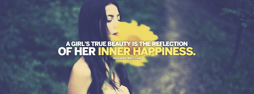 A Girls Inner Happiness Quote Wallpaper