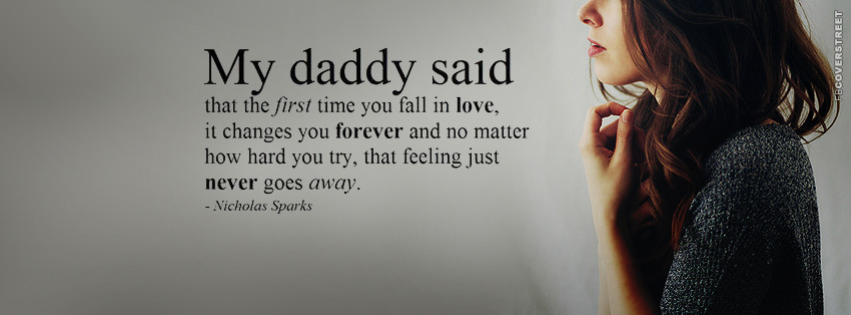 My Daddy Said Love Changes You Quote Cover  Picture