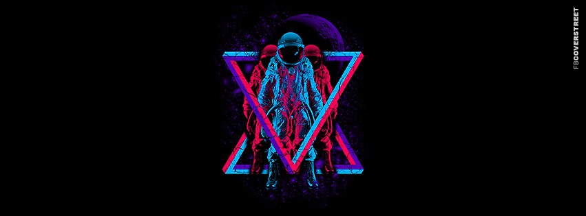 Tri Colored Triangle Astronauts  Wallpaper