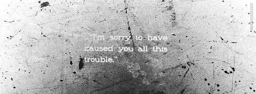 Im Sorry To Have Caused You All This Trouble  Wallpaper