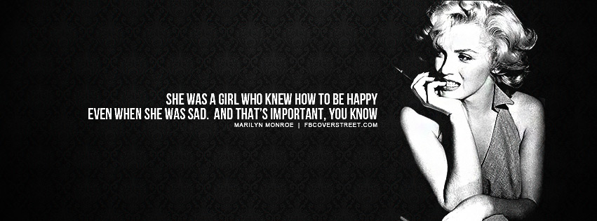Marilyn Monroe She Was Happy Quote Wallpaper
