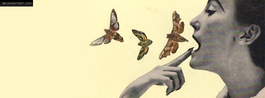 Butterflies Exiting Mouth [butterflies, Wallpaper