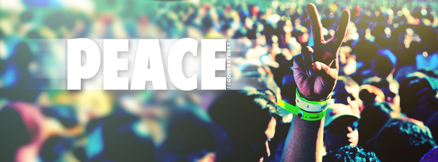 Peace Hand Symbol In a Crowd Picture