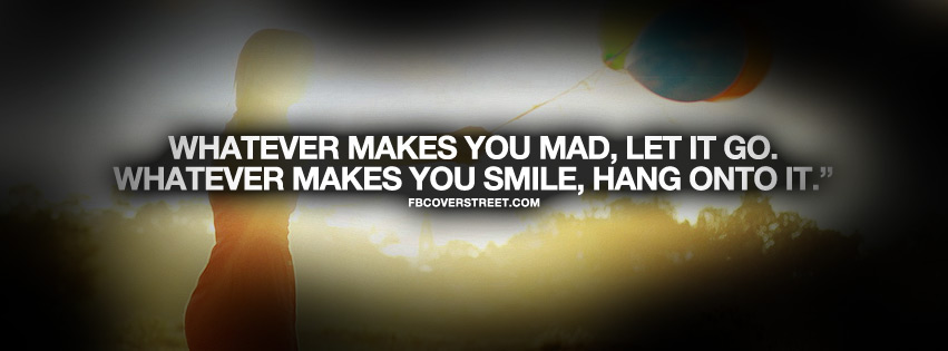 Let Go of Whatever Makes You Mad Quote Wallpaper