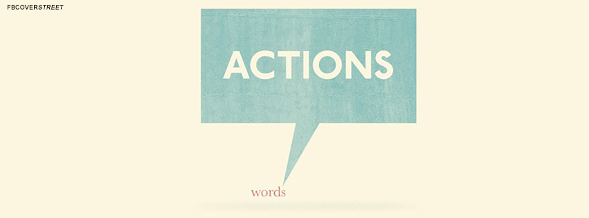 Actions And Words Typography Design  Wallpaper