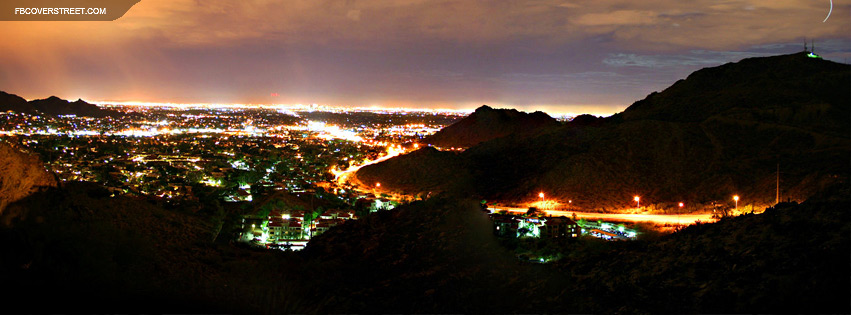 Phoenix Arizona Aerial Night View  Wallpaper