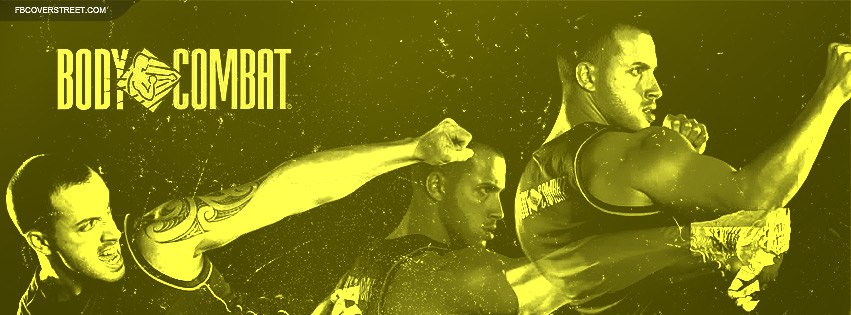 Body Combat Figher Actions Green Facebook Cover