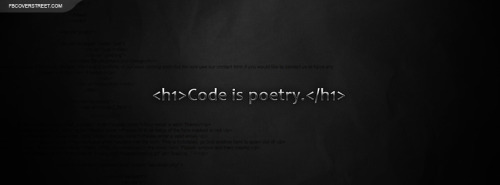 Code Is Poetry Facebook Cover