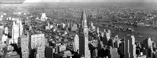 New York City BW Empire State Building Facebook Cover